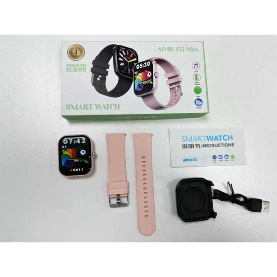 快速定制2026 豪华健身追踪器心率监测器 Z22 MAX 运动手表 IP65 合金表壳硅胶表带男女通用智能手表